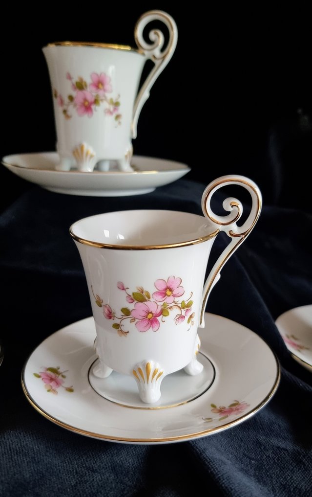 Tirschenreuth 1883 - 12 Teile - 咖啡/茶杯具組 (12) - 瓷器 - 愚蠢的摩卡咖啡服务 #2.1