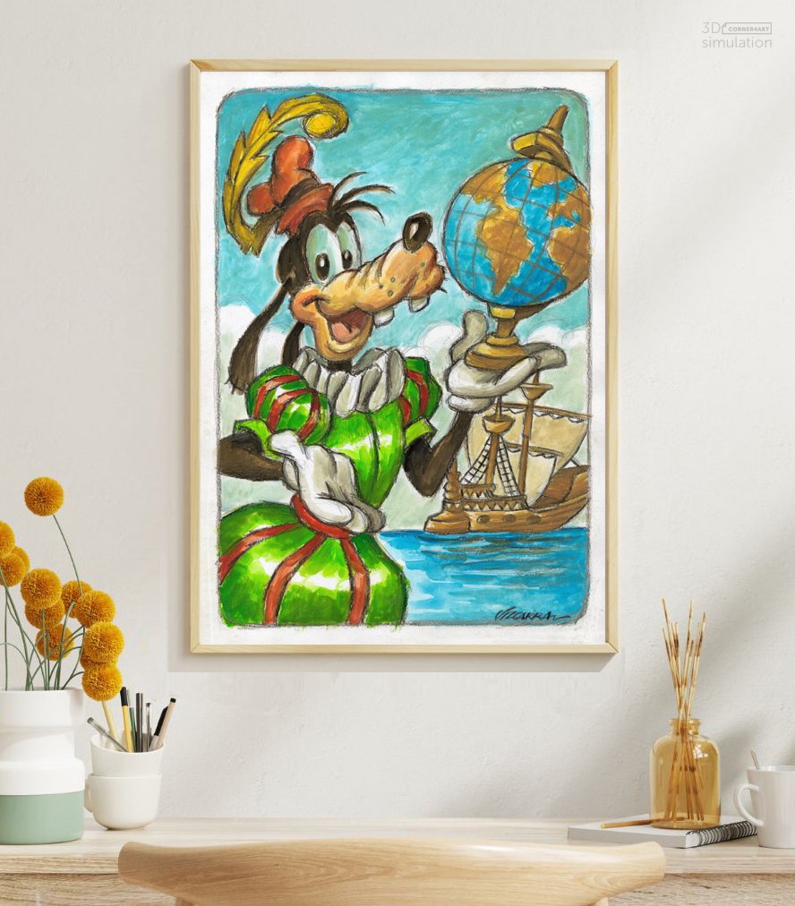 Joan Vizcarra - Original Artwork - Goofy the Great Explorer – Hand Signed #2.1