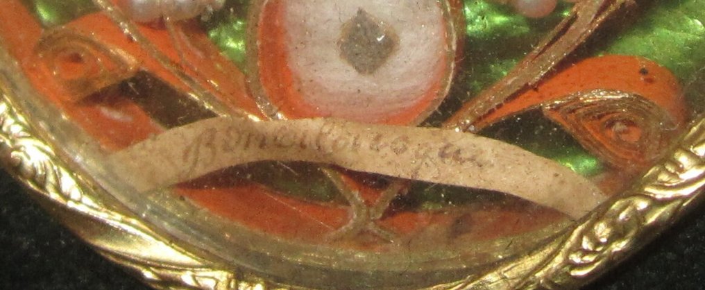 古董 圣骨箱 - 木, 玻璃, 纸 - 1800-1850 - Margherita Maria Alacoque  #4.3