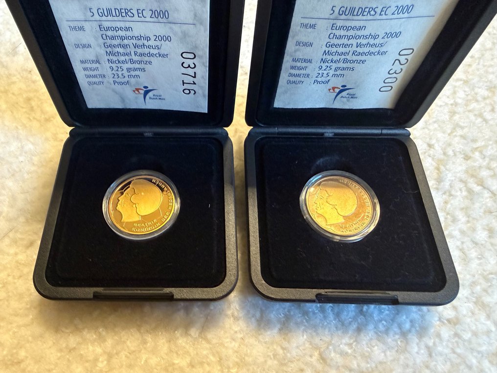 Olanda. 5 Gulden 2000, 2 stuks  (Fără preț de rezervă) #3.2