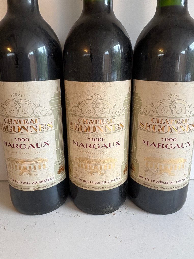 1990 Château Segonnes - Margaux - 3 Bottles (0.75L) #1.0