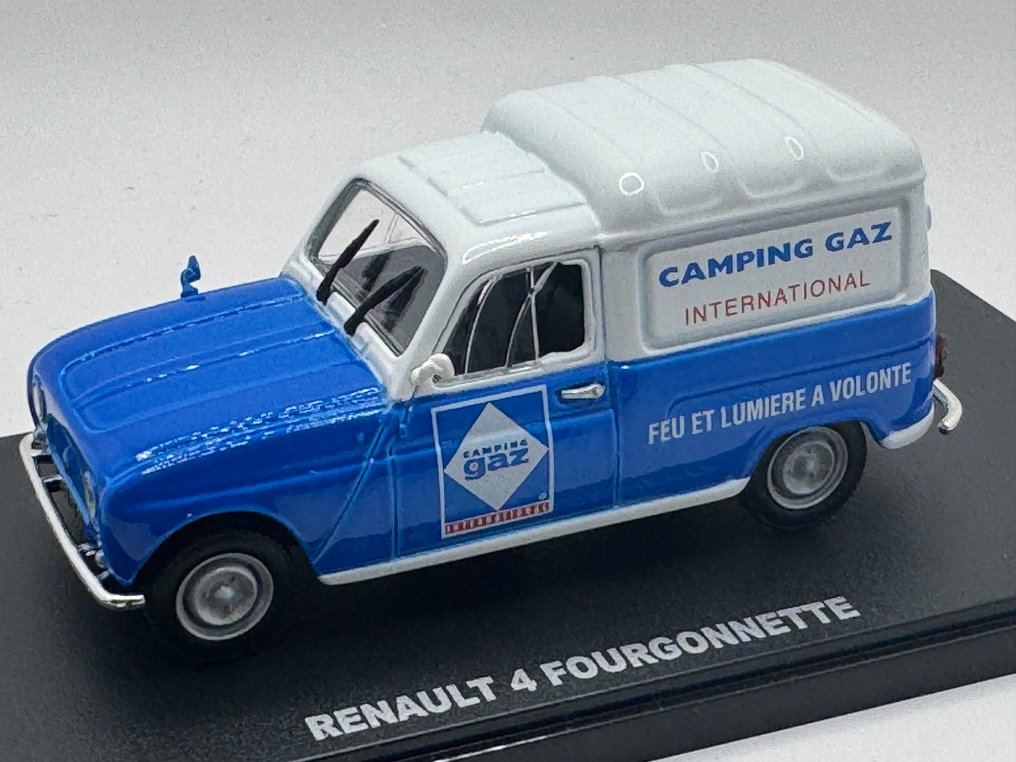 Atlas 1:43 - Modellauto  (3) - RENAULT 4 FOURGONNETTE - RENAUL 4L - RENAULT 4CV - CAMPING GAZ - CHICOREE LEROUX - POLICE #4.3