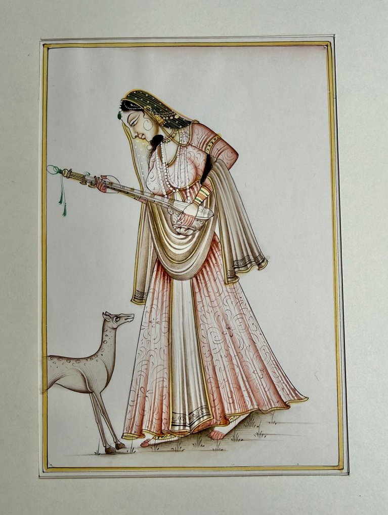 未知艺术家 - A vintage Indian miniature painting on paper #1.0