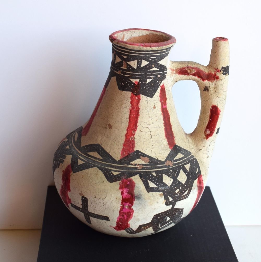 柏柏尔卡比尔陶器 - Gargoulette - 陶土牛奶壶 - Berbère - 摩洛哥 - 阿尔及利亚  (沒有保留價) #1.0