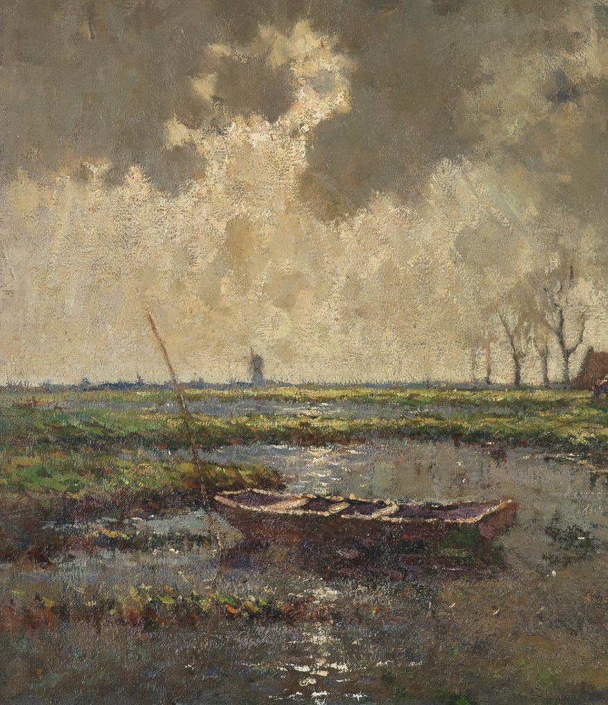 Cornelis Groeneveld (1882-1952) - Boot en molen #2.1