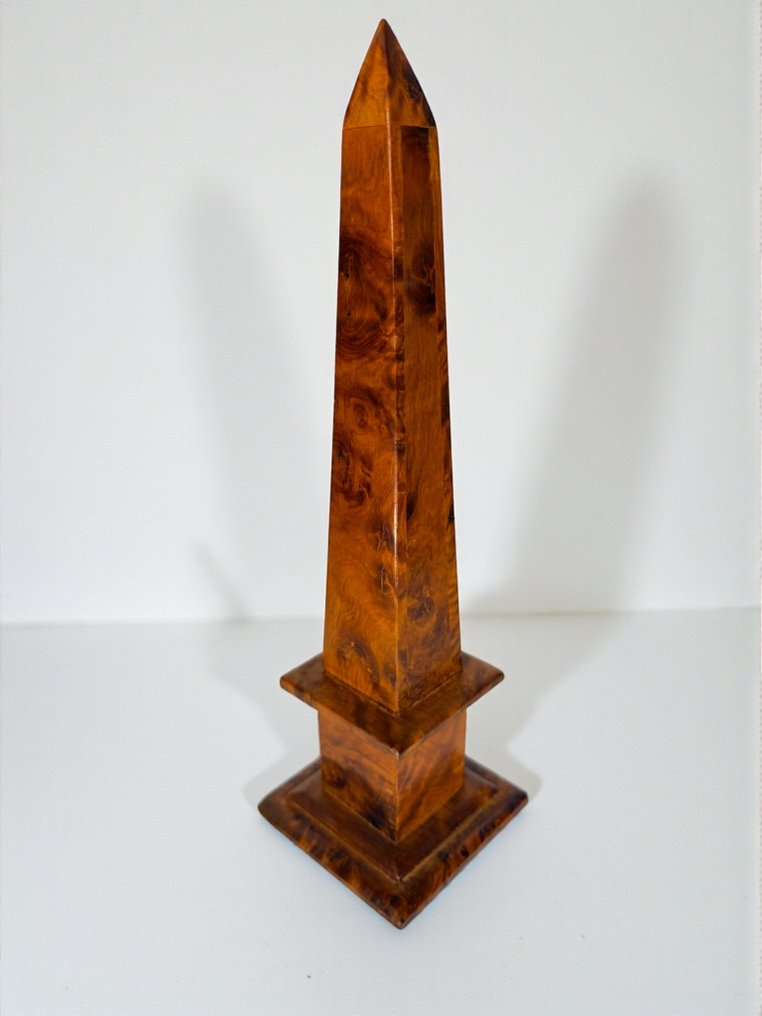 Rzeźba, Grand Tour Obelisk - 27 cm - Orzech - 1880 #1.0