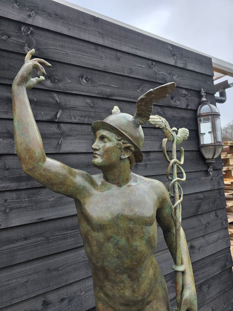 After Giambologna - Statua, Mercury - 193 cm - Bronzo #4.3