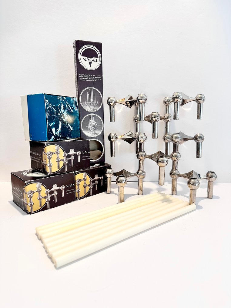 Nagel Konzept - Werner Stoff - 烛台 第 22 节 (8) - 铬 - + 8 支蜡烛 #1.0