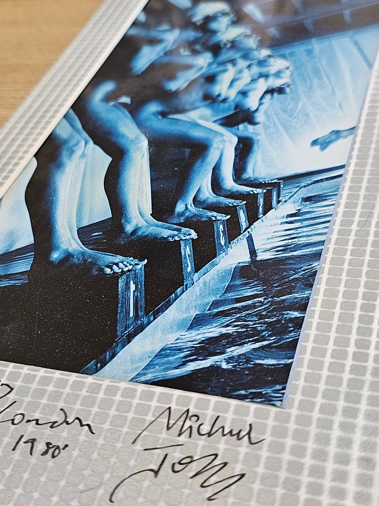 Michael Joseph (1941-) - Ready to dive, blue-toned test strip from the Pool ladies photo-shoot #4.3