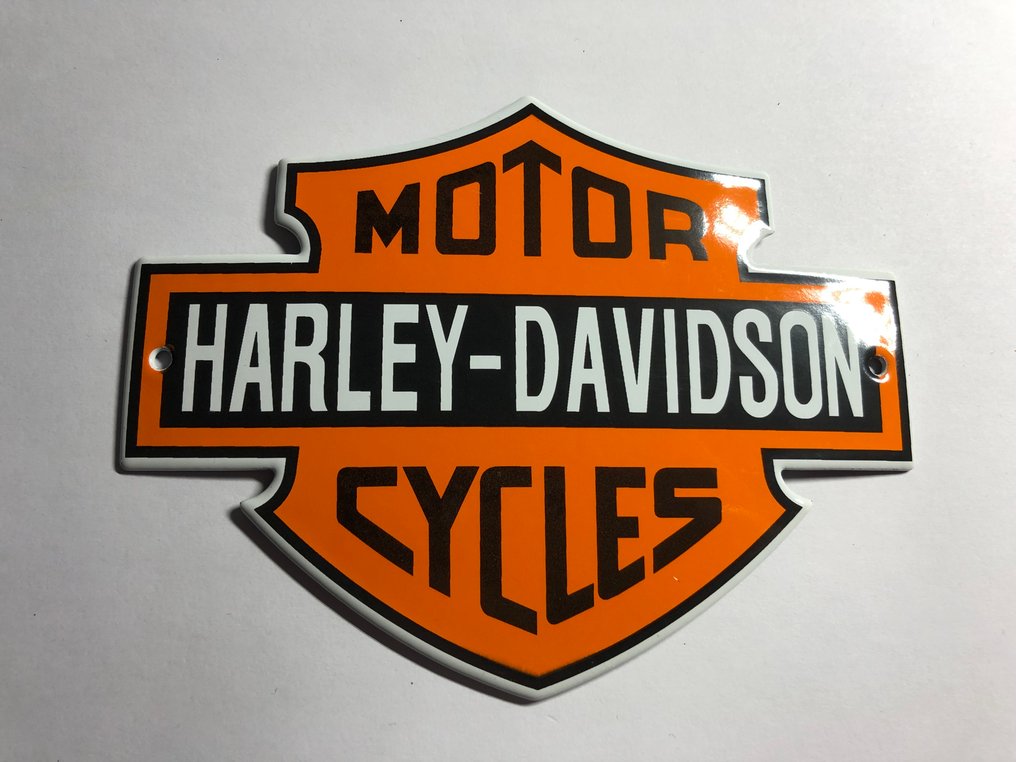 HARLEY-DAVIDSON 摩托车迷你门柱搪瓷陶瓷标志 - 珐琅标志 - 搪瓷标志 - 钢, 搪瓷 #2.1
