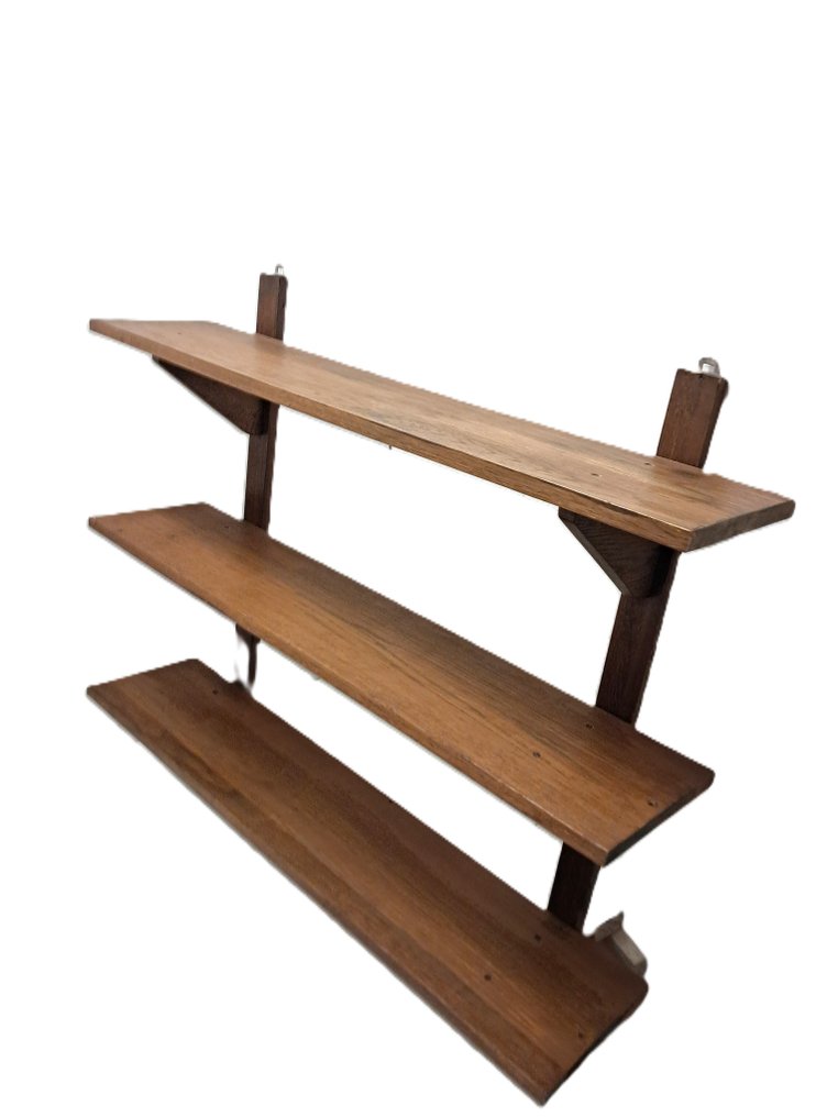 Suport raft perete - Stejar - 80 cm 6,6 kg #1.0