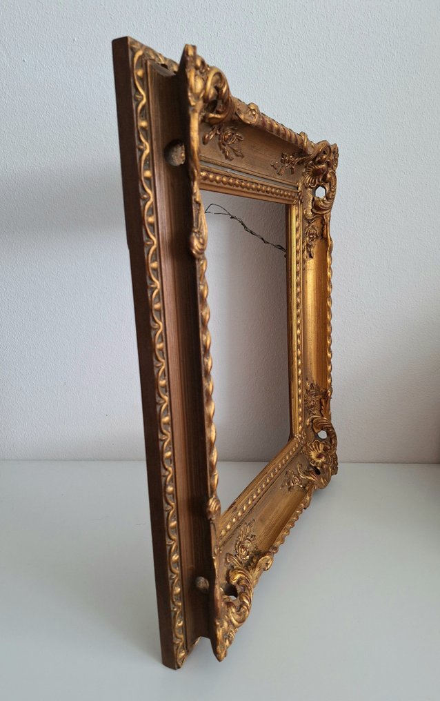 Ramme  - Tre - Antikk, bladgull #3.2