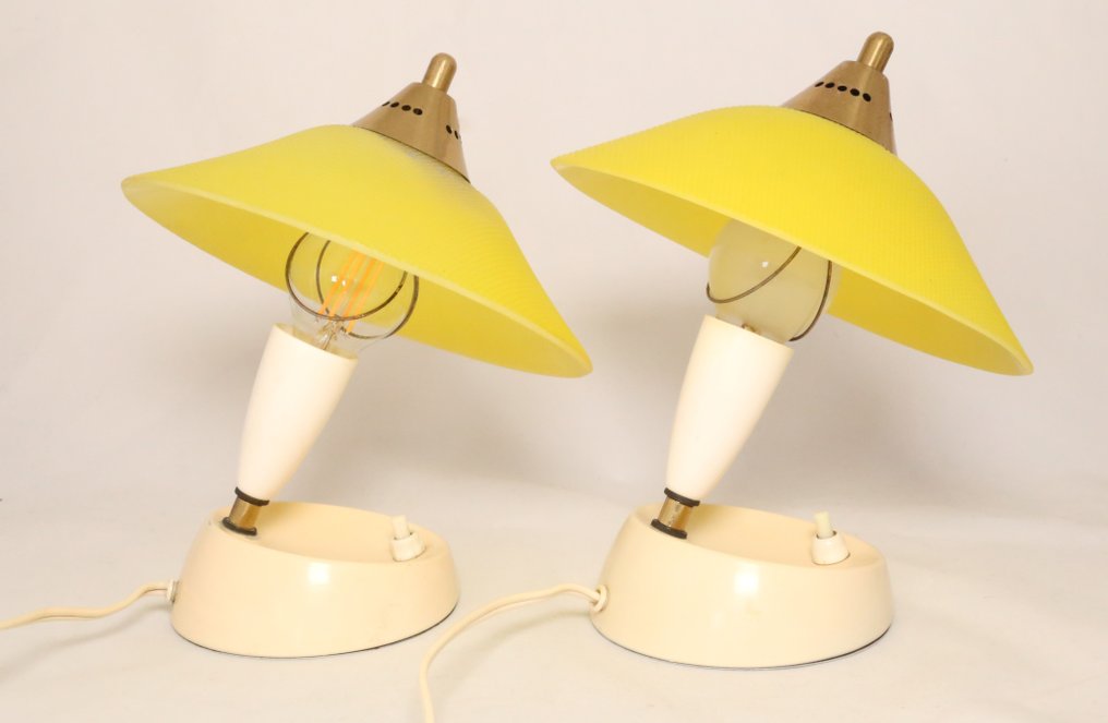 Rupert Nikoll (attr.) - Table lamp (2) - Metal, Plastic - Mid-Century Modern #1.0