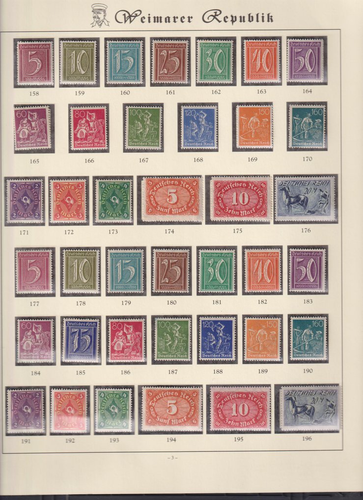 Saksan valtakunta 1919/1923 - Jaargangen - Michel: 105/343,312B,318B/319B,321B/323B,325B/327B,330B,334B/336B #3.2