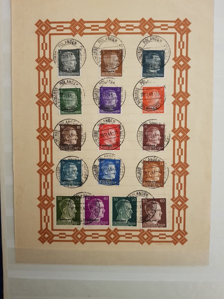 Duitse Rijk - Verzameling van stempel en postkaarten in een insteekboek. #3.2