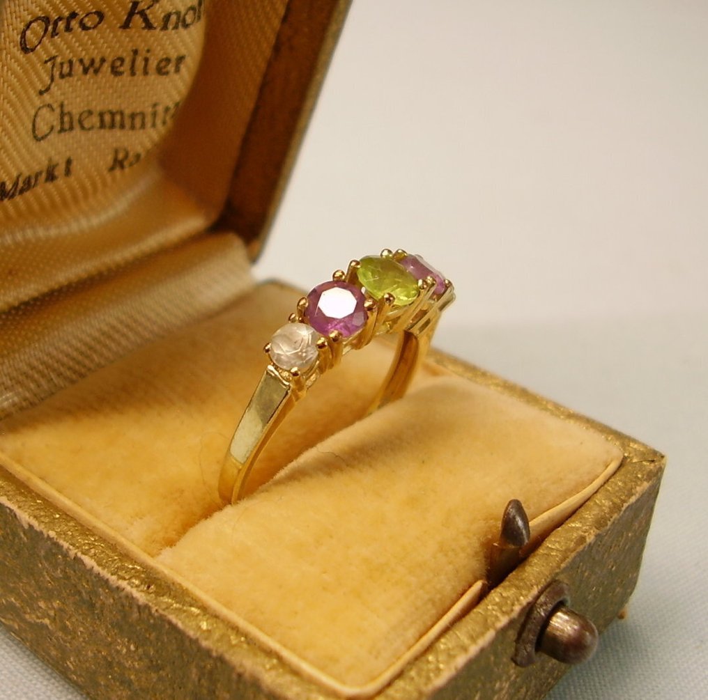 χωρίς τιμή ασφαλείας - Δαχτυλίδι - 8 καράτια Κίτρινο χρυσό -  2.00ct. tw. Διάφοροι πολύτιμοι λίθοι - Edelstein-Ring #2.1