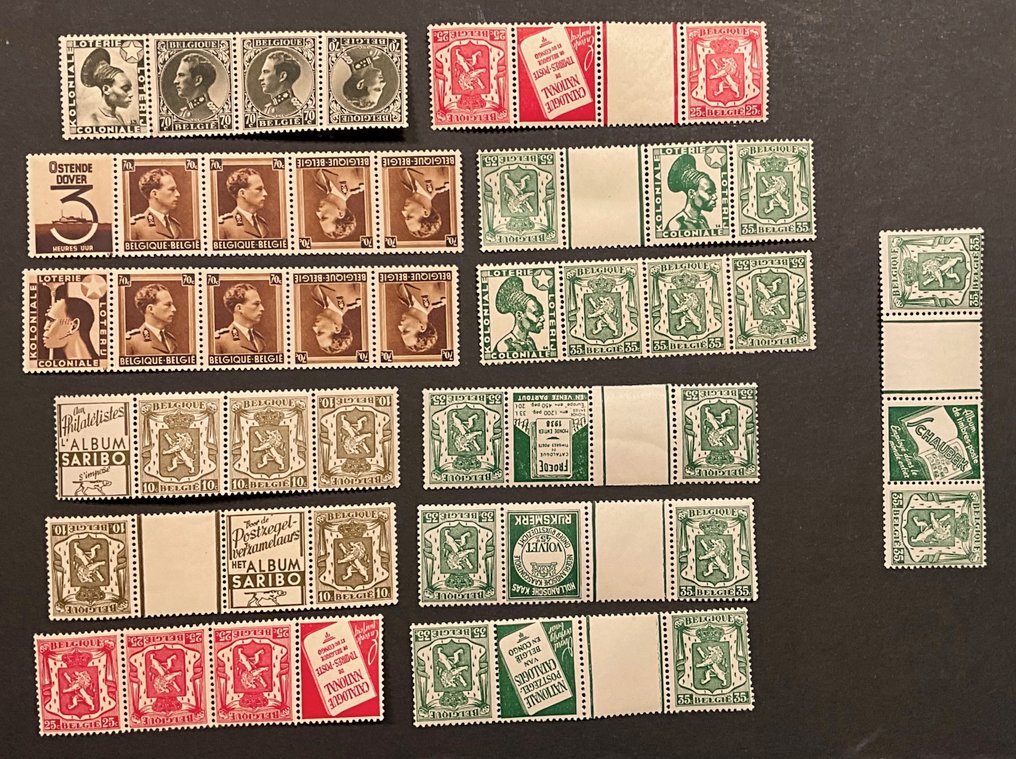比利时 1930/1941 - 收藏广告邮票的组合 - OBP/COB PUc #1.0