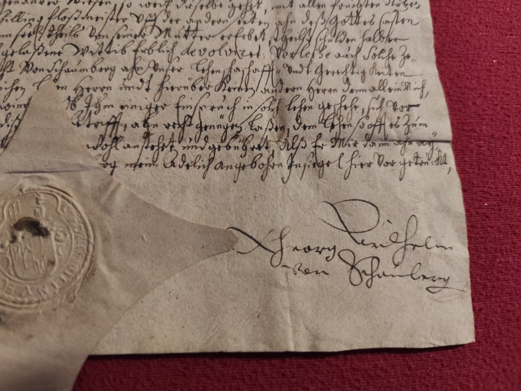 Georg Wilhelm von Schaumberg - Lebenbrief - 1678 #2.1