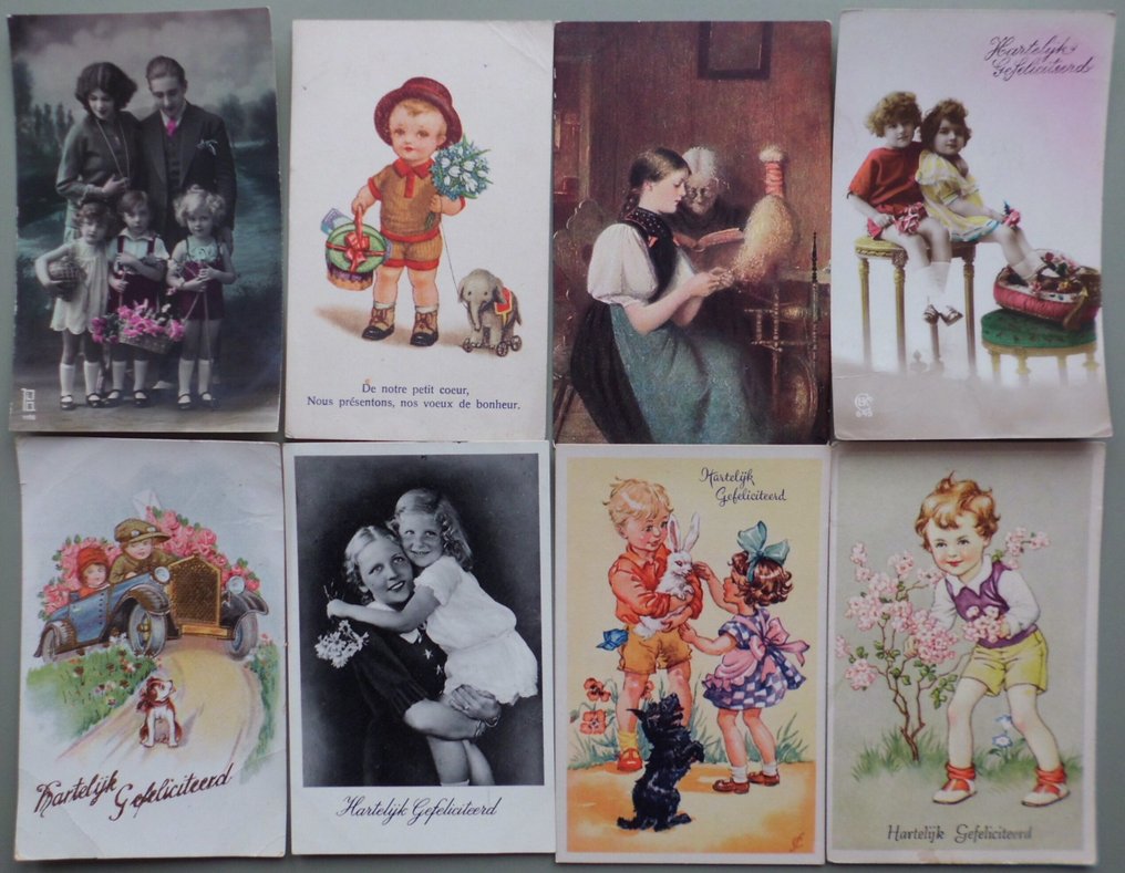 Πολύ παλιά παιδικά χαρτιά. - kleinformaat φαντασία - Καρτ-ποστάλ (140) - 1920-1960 #3.2