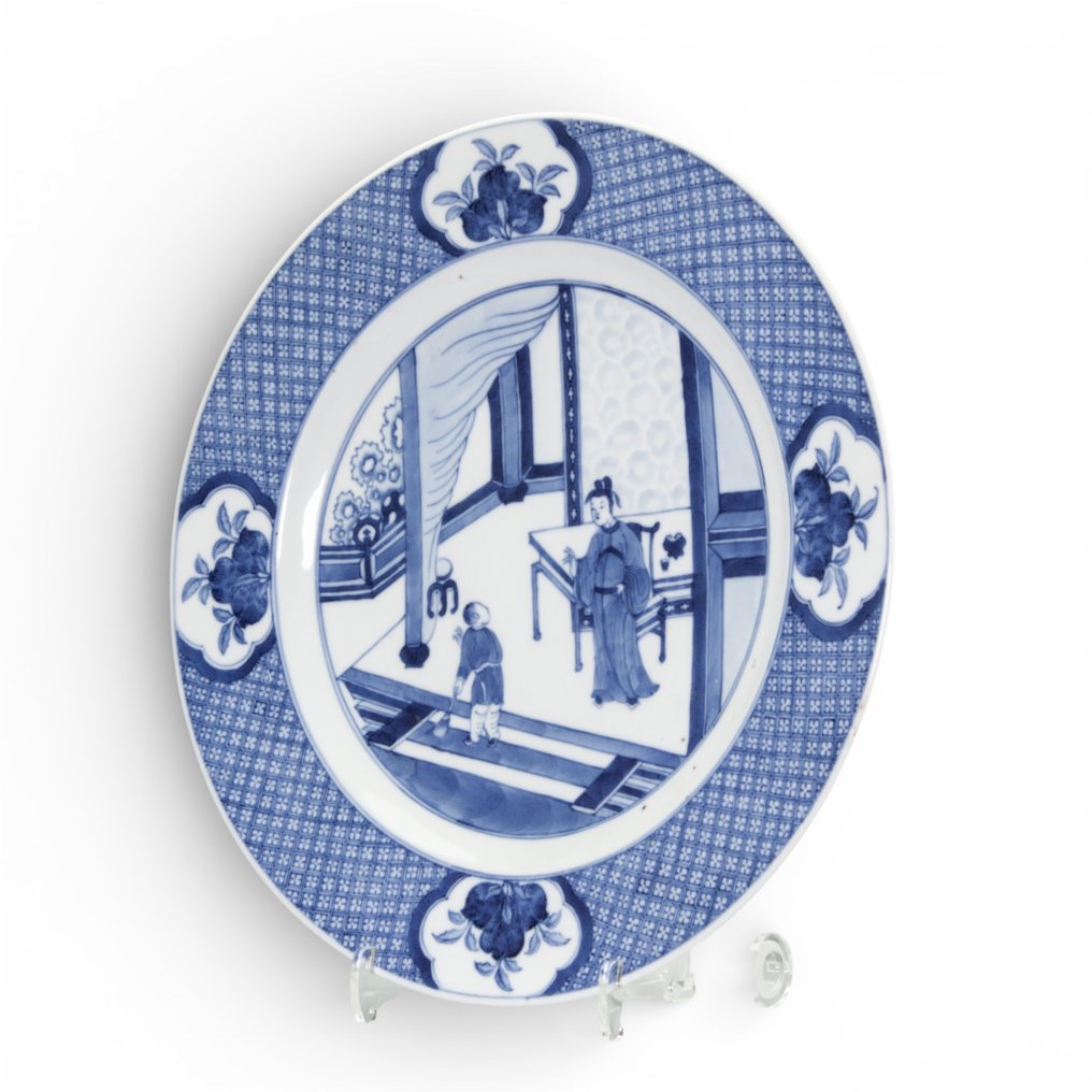 Groot bord - gemerkt Chenghua in dubbele ring - ø 29 cm. - Πιάτο - Πορσελάνη #1.0