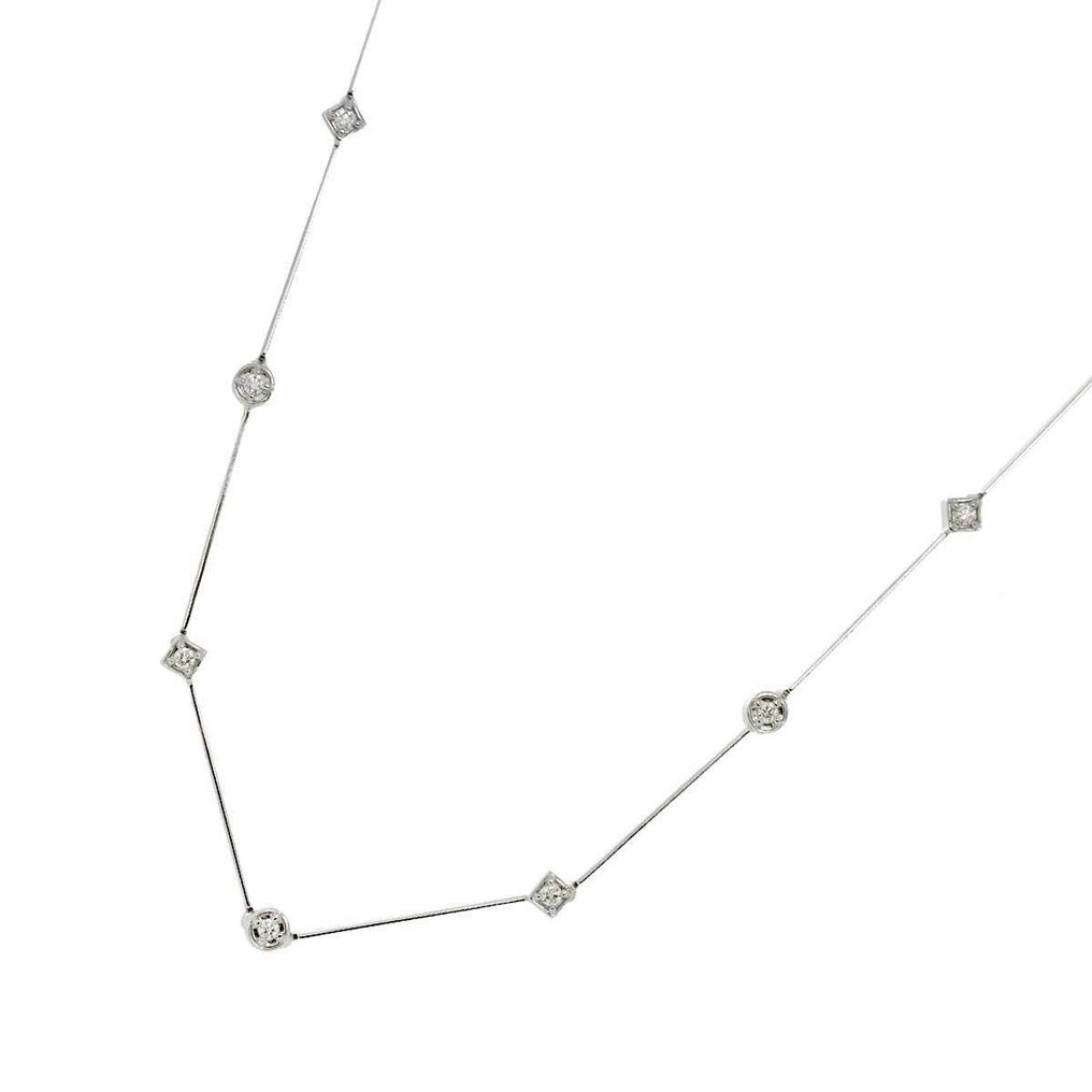 Tasaki - 頸鏈 - 18 克拉 白金 #1.0