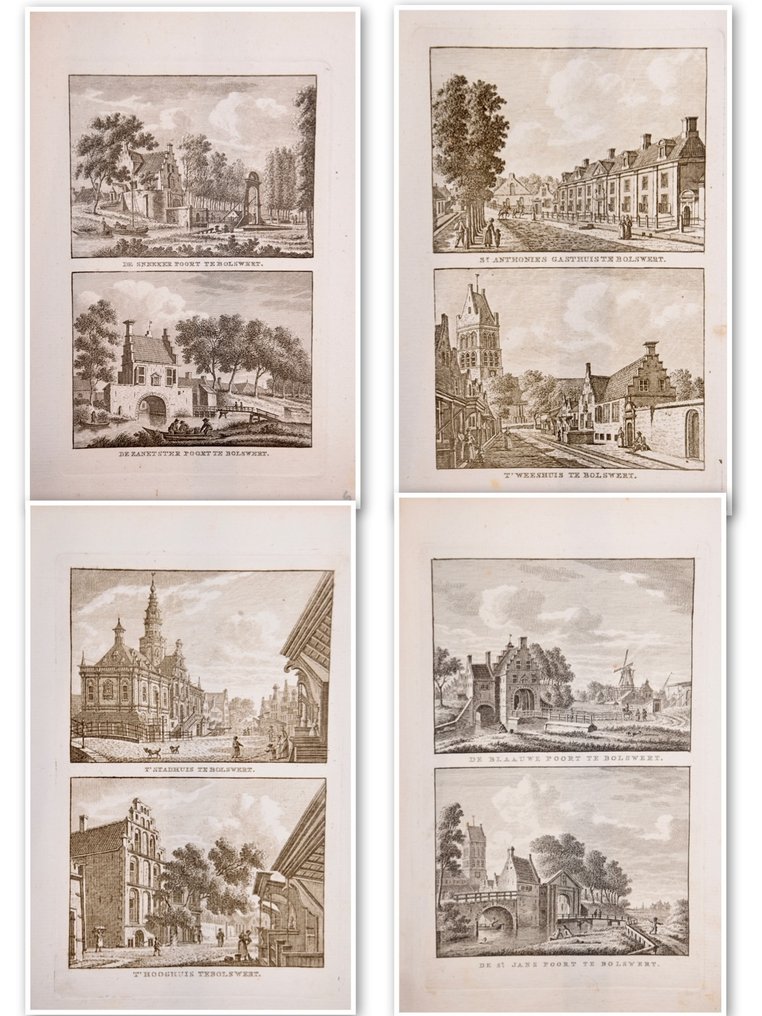 Paesi Bassi - Bolsward; Hendrik Gartman, Willem Vermandel en Jan Willem Smit - 8 Gezichten op Bolswert - 1781-1800 #1.0