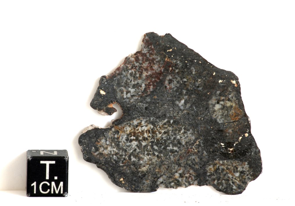 一块无熔壳陨石欧克赖特熔融角砾岩的切片 NWA 14503 的质地良好 - 2.95 g - (1) #1.0