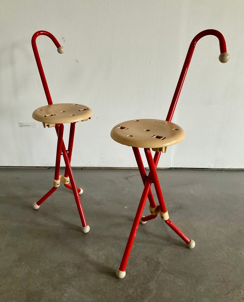 Centroform - Ivan Loss - Stool (2) - Ulisse - Steel, Plastic - Crutch walking stick #1.0