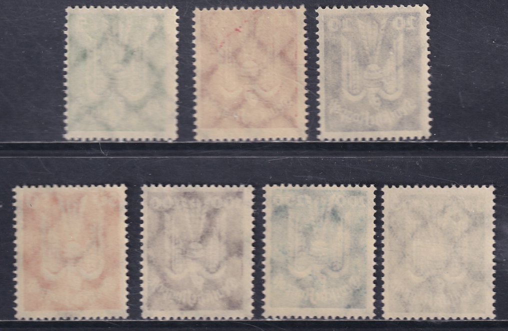 德意志帝国 1924 - 航空邮票：木鸽（IV）。 - Michel: 344/350. #1.0