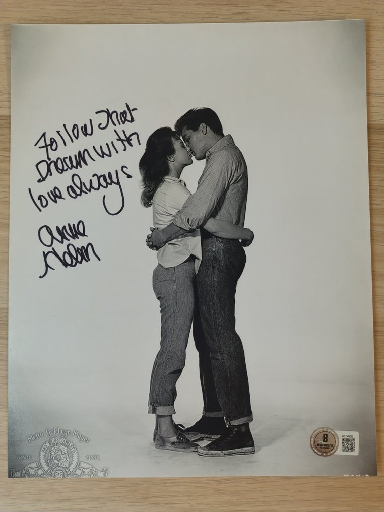 Anne Helm - here with Elvis Presley - Signed in person w/ Beckett Holo COA #2.1