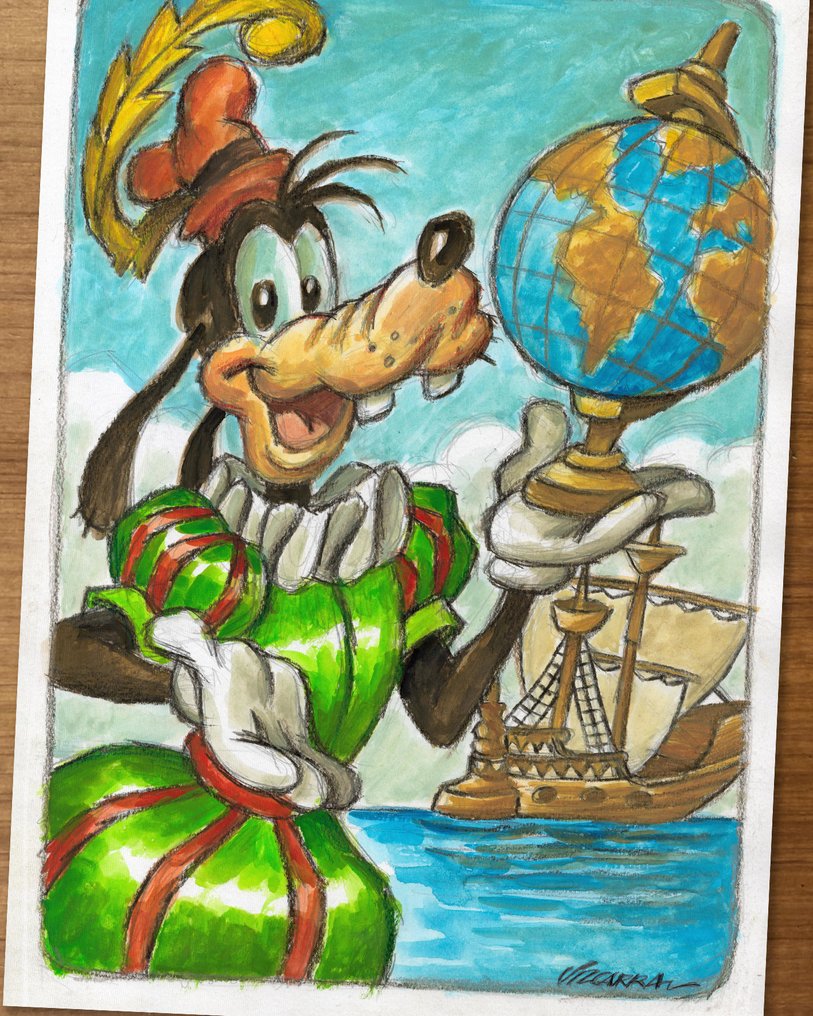 Joan Vizcarra - Original Artwork - Goofy the Great Explorer – Hand Signed #1.0