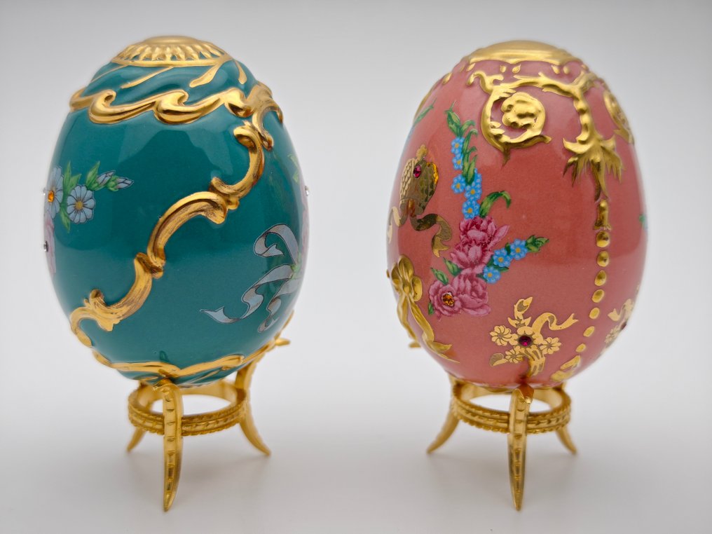 Fabergé-ägg - 2 Fabergé-ägg - Porslin #1.0