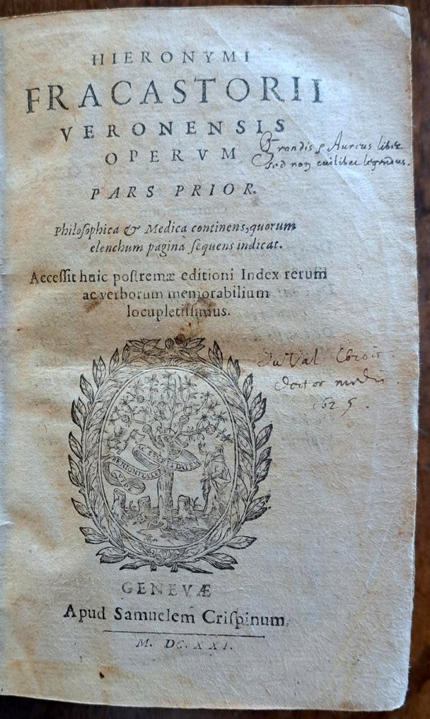 FRACASTORUS - Operum , pars prior-posterior-Rare scientific book, illustrated - 1621 #3.2