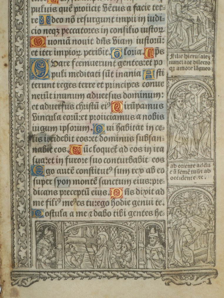 Vostre - Leaf from a book of hours, printed on vellum - 1502 #3.2