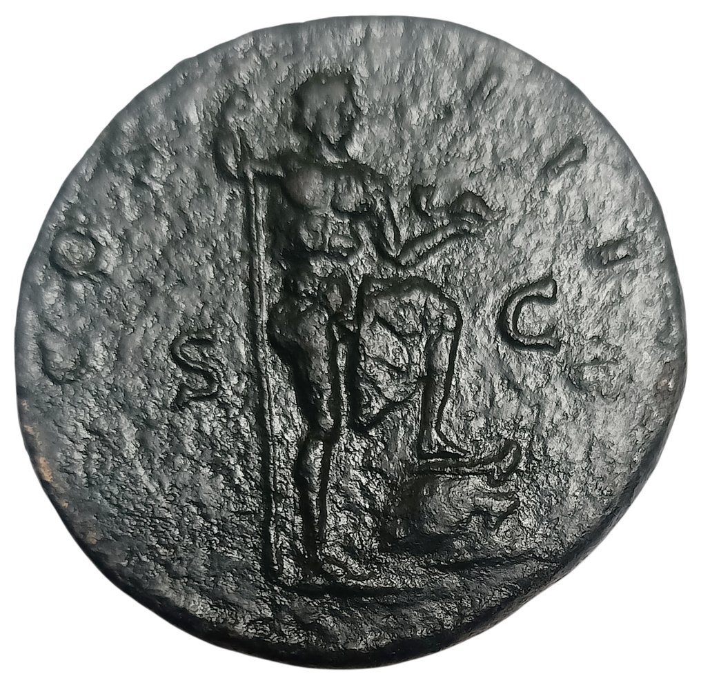 Roman Empire. Hadrian (AD 117-138). Sestertius Neptune #1.0