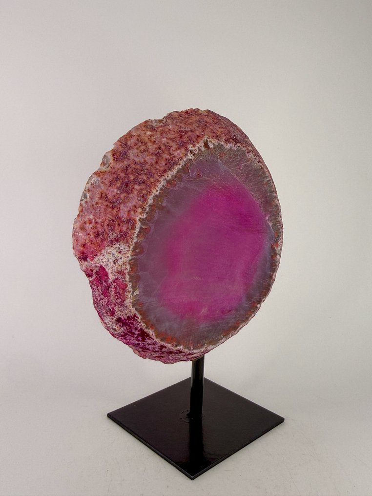 玛瑙 - 立架上的水晶簇 晶球 - 高度: 160 mm - 宽度: 130 mm- 650 g #3.2