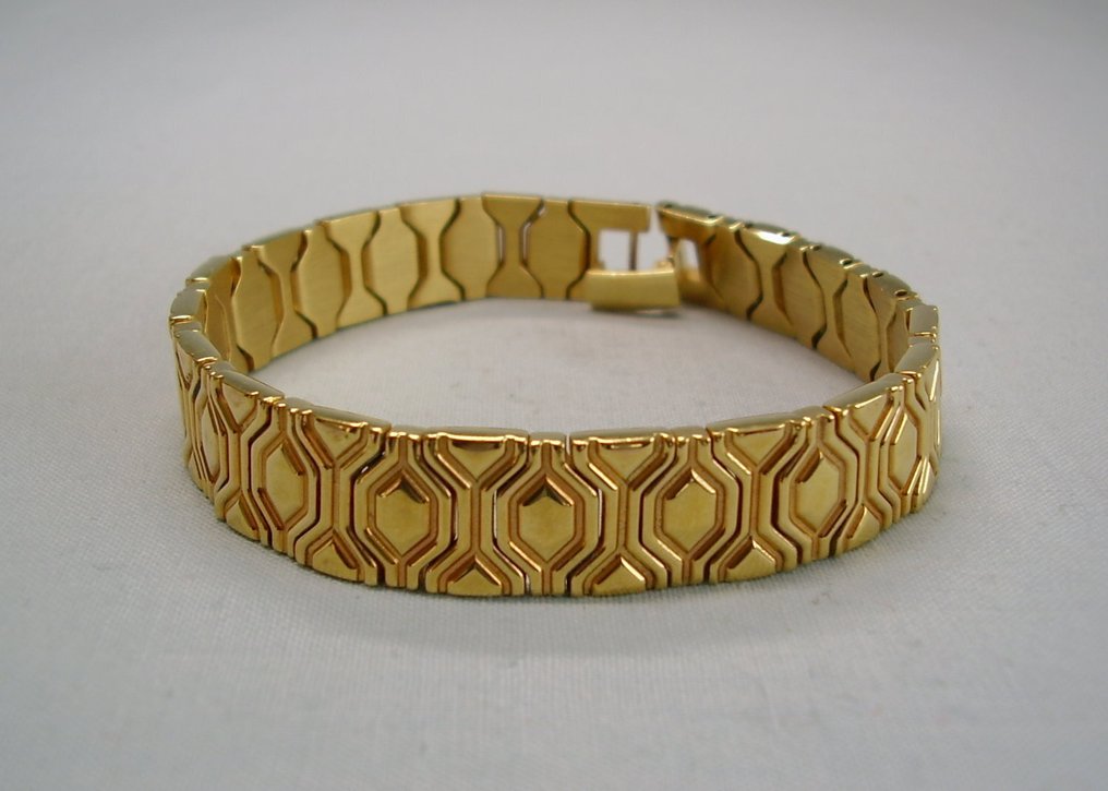 Sin precio de reserva - Pulsera Golddoublé, Amerikan Doublé - Art-Deco Doble Pulsera 1920 #2.1