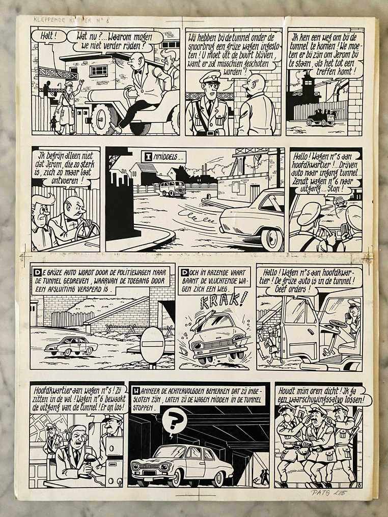 Willy Vandersteen - 1 Original page - Suske en Wiske - De Kleppende Klipper #1.0