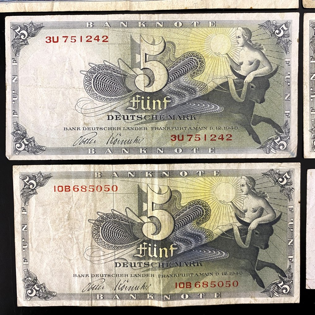 Germany. - 9 banknotes - Various dates  (No reserve price) #3.2