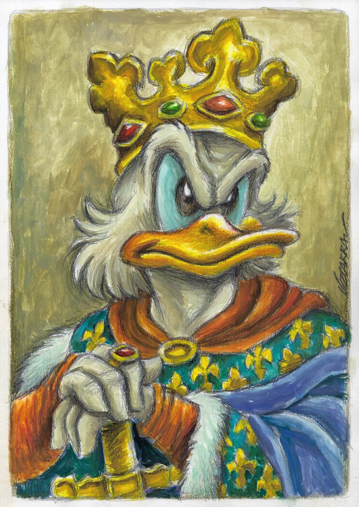 Joan Vizcarra - Original Artwork - Scrooge McDuck as Royal King – Hand Signed #1.0