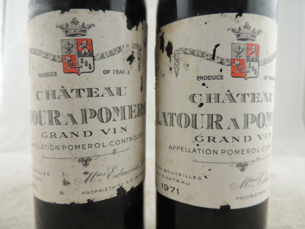 1971 Château Latour à Pomerol - 波美侯 DOC - 2 Half Bottle (0.375L) #1.0