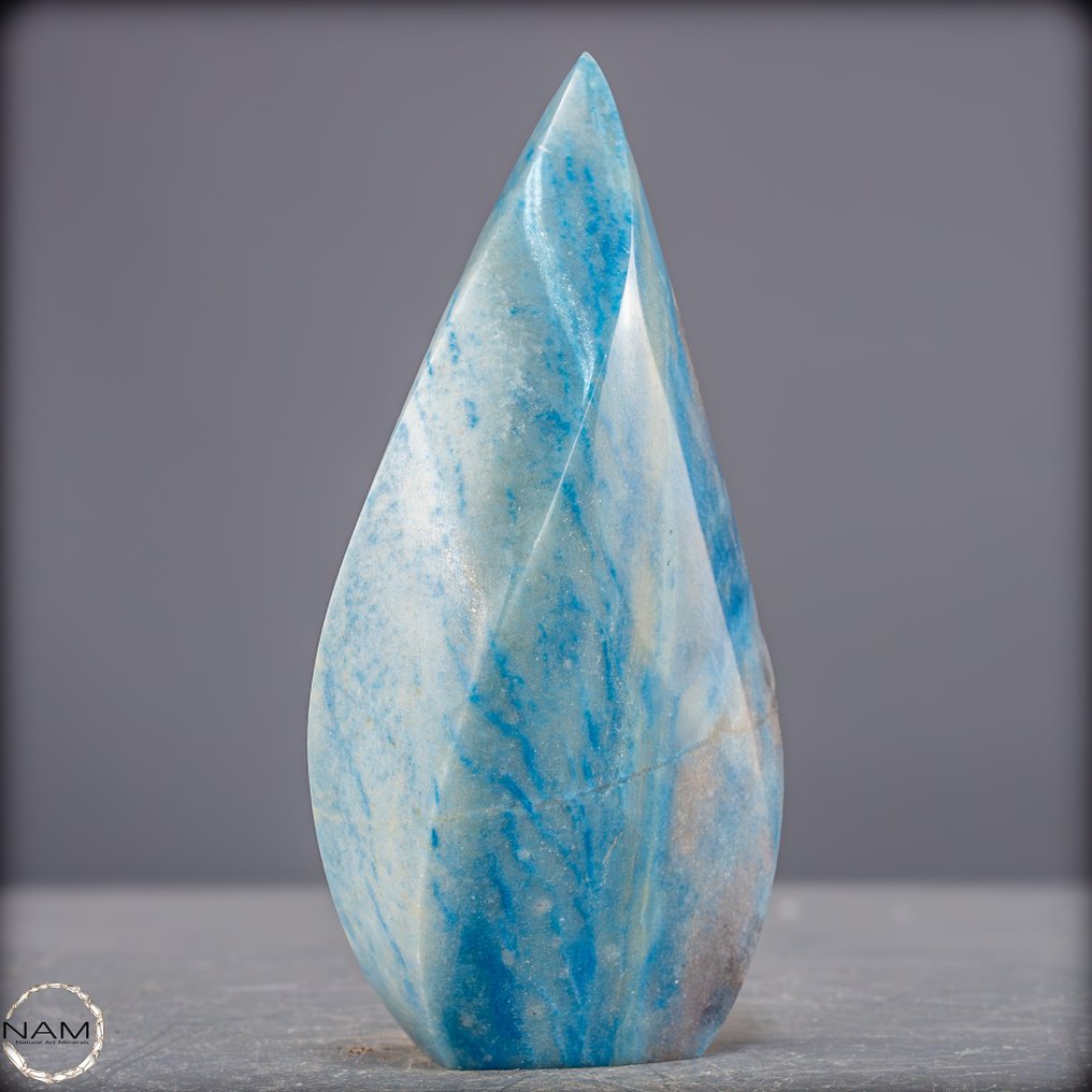 自然的Trolleit火焰 – 流动的蓝色调，带有柔和、云雾般的深度- 654.44 g #3.2