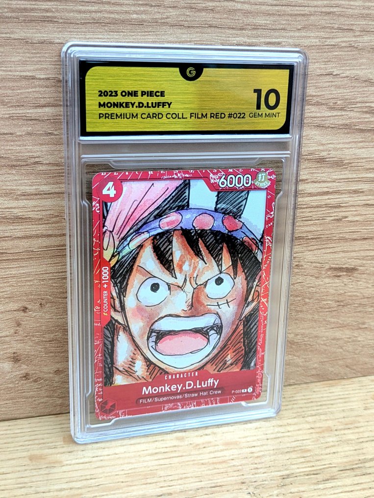 Bandai - 1 Graded card - One Piece - Monkey D. Luffy Premium Card Coll. Ændret, Alternativ kunst, Folie - GG 10 #1.0