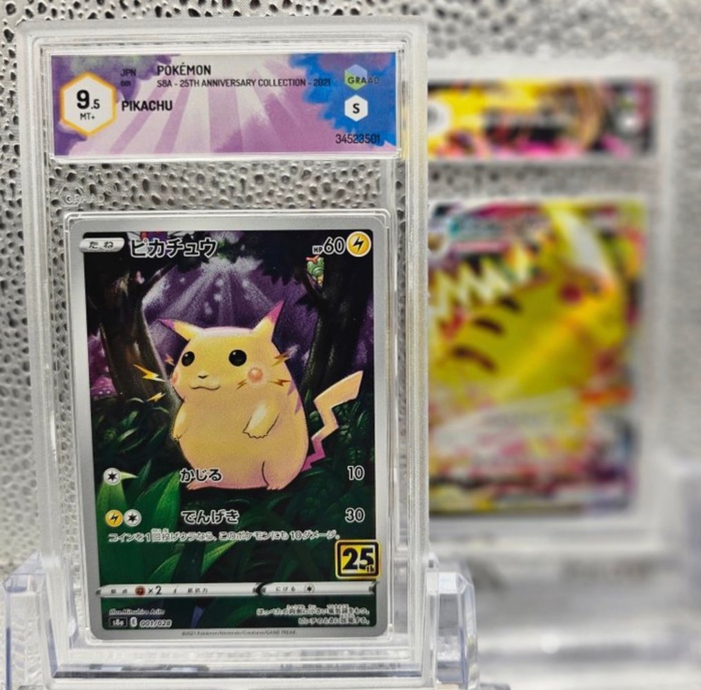 Pokémon - 2 Graded card - Pikachu 2 完整艺术, 压膜 - Graad 9.5 - Various sets - 具有已分级签名的已分级卡牌 #3.2