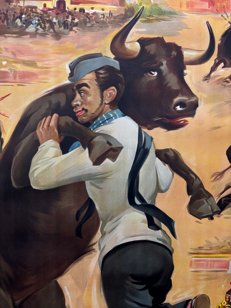 Donat Sauri - Llapisera - Toro and Cantinflas dancing - Litho. - c1950 - Década de 1950 #2.1