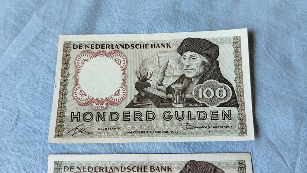 Ολλανδία. - 2 x 100 Gulden - 1953 - Pick 88  (χωρίς τιμή ασφαλείας) #2.1