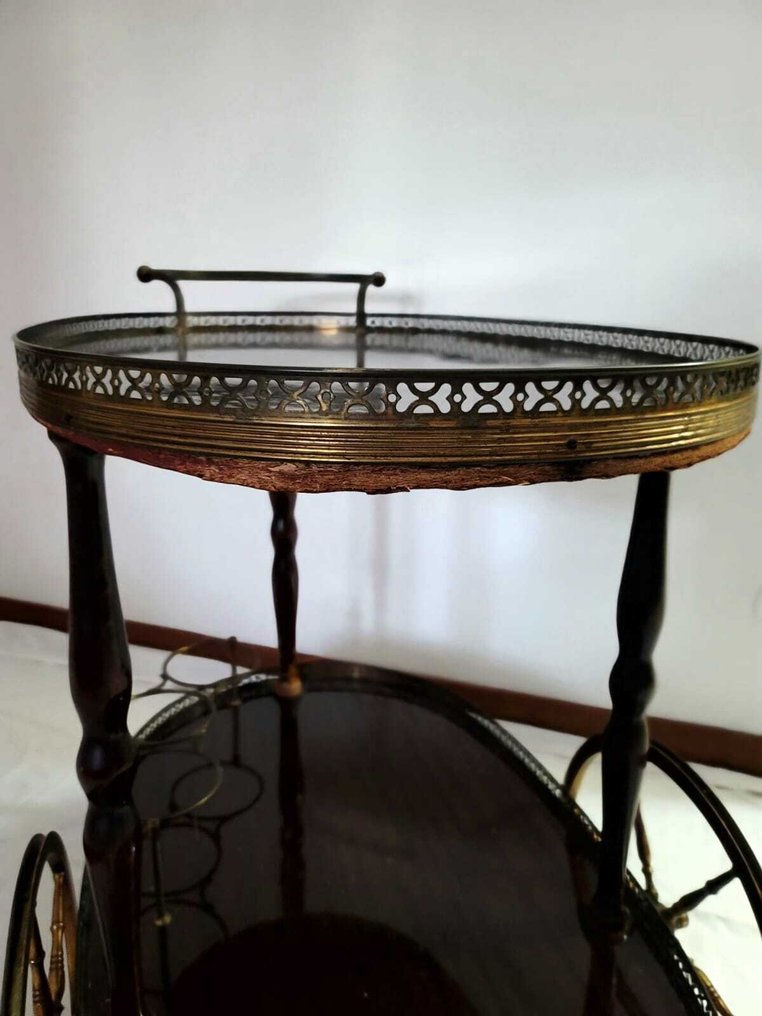 Serving trolley - Wood - lunchbox carrier trolley #4.3