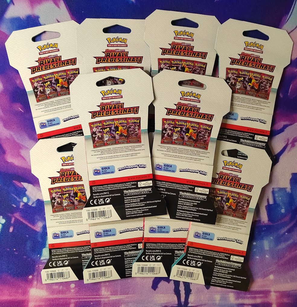 Pokémon - 10 Booster pack - Paper Sleeve Rivali Predestinati - Scarlet & Violet - Destined Rivals #1.0