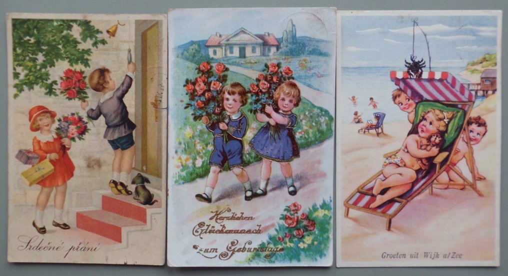 Πολύ παλιά παιδικά χαρτιά. - kleinformaat φαντασία - Καρτ-ποστάλ (140) - 1920-1960 #1.0