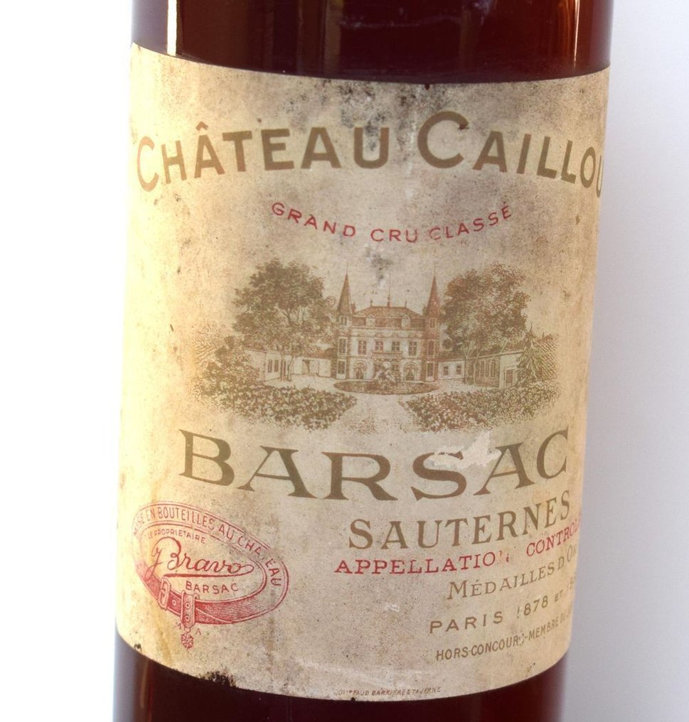 1955 Château Caillou - Sauternes 2ème Grand Cru Classé - 1 Garrafa (0,75 L) #1.0